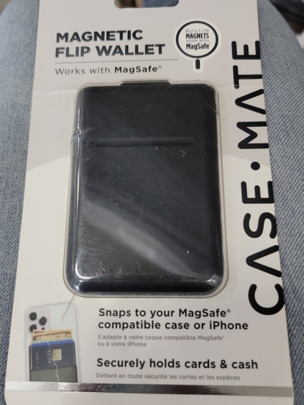 case-mate Magnetic Card Flip Wallet in Black